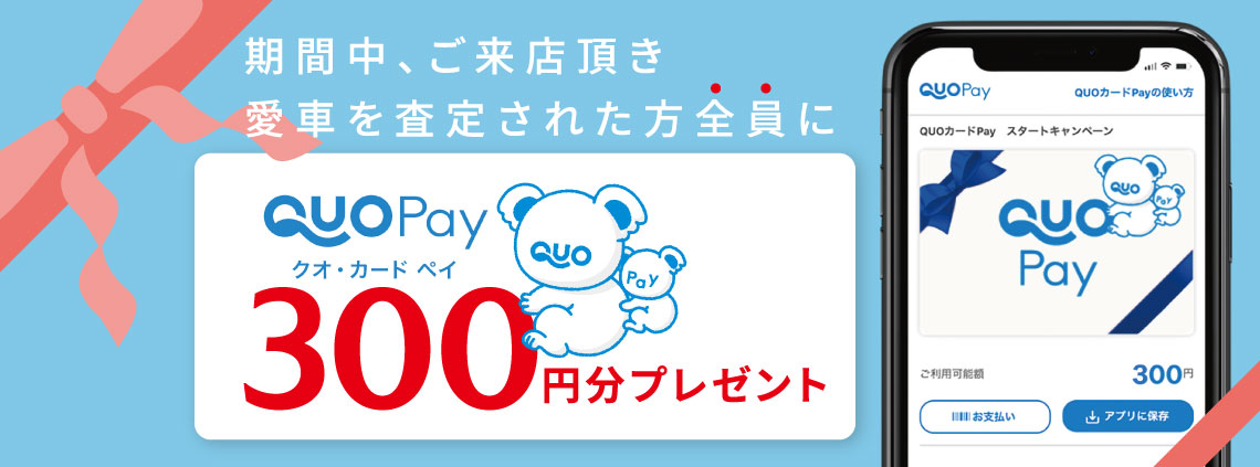 QUOカードpay300円分プレゼント